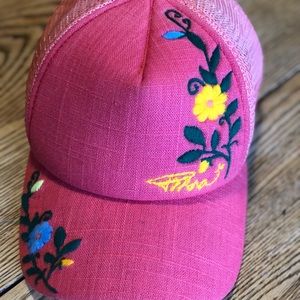 Cosmic Pink Embroidered truckers hat